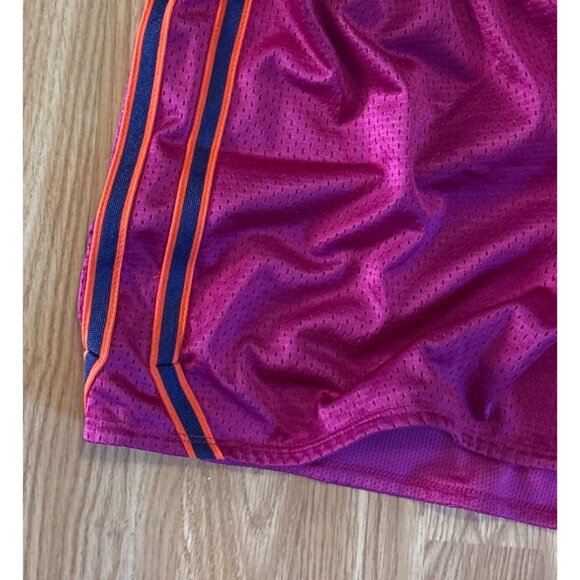 Nike Shorts Magenta Striped Dri-Fit Womens Athletic Large Polyester Elastic Wais - Picture 2 of 7